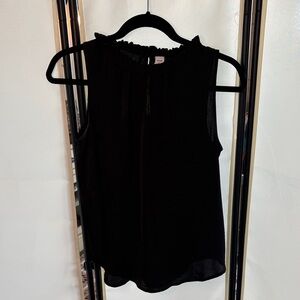 Old Navy Black Sleeveless Ruffle-Neck Camisole